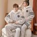 Men's Autumn And Winter Minimalist Coral Thickened Velvet Pajamas, Youth Flannel Warm And Soft Skin Friendly Home Clothes, Loose Casual Set_viptrois.com