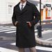 Double-Breasted Wool-Blend Trench Coat – Slim Fit Overcoat For Men (Black/Charcoal/Camel, M-XXXXL)_viptrois.com