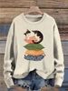 Women's 3D Printed Sweater – Stylish Autumn & Winter Streetwear Top (Black/White/Grey, Round Neck, Machine Washable)_viptrois.com