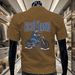 Trendy Motorcycle Printed Loose Short Sleeved Summer American High-end Trend Versatile Pure Cotton Men's T-shirt_viptrois.com
