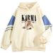 American Style Color Block For Men, Loose Fit, Niche Cat Print Pullover, Cool Outerwear Sweatshirt_viptrois.com