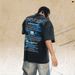 Washed And Dyed Text Slogan Printed Short Sleeve Men's Summer Loose Fit Pure Cotton Round Neck T-Shirt_viptrois.com