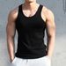 2024 Summer New American Thread Cotton Tank Top For Men's Running Gym Sports Sleeveless Slim Fit Versatile_viptrois.com