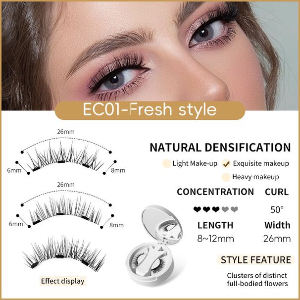 Magnetic Eyelashes – Natural & Wispy, Easy To Apply, Reusable, Includes Portable Storage Box_viptrois.com