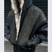 Washed Denim Cotton Clothes With Fleece Jacket American Street Waste Soil Cotton Clothes_viptrois.com