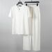 Men's Summer Thin Linen T-Shirt Set Chinese Style Tang Suit Lay Buddhist Meditation Robe Two Piece Cotton Linen Clothing_viptrois.com
