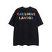 Multicolor Letter Print T-Shirt Unisex Streetwear Casual Black White Short Sleeve Tee_viptrois.com