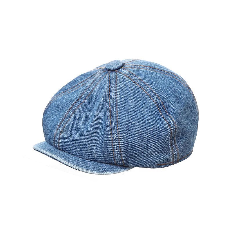 2024 New Children's Hat INS Light Plate Adult Octagonal Hat Cowboy Forward Hat Duckbill Hat Punk Japanese Trend_viptrois.com