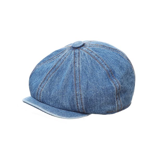 2024 New Children's Hat INS Light Plate Adult Octagonal Hat Cowboy Forward Hat Duckbill Hat Punk Japanese Trend_viptrois.com