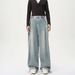 Men's Clothing | New Niche Design Crease Deconstruction American High Street Straight Washed Jeans_viptrois.com