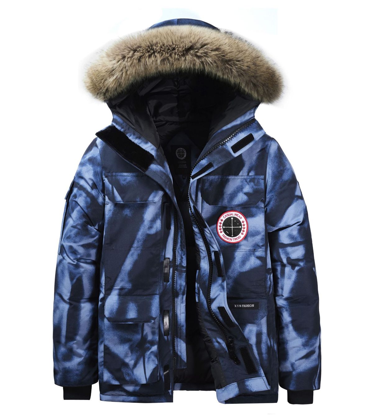Men's Clothing Loose Cotton-padded Clothes Men's Extra Large Size Cotton-padded Jacket Coat Windproof Warm Hooded Cotton-padded Jacket_viptrois.com