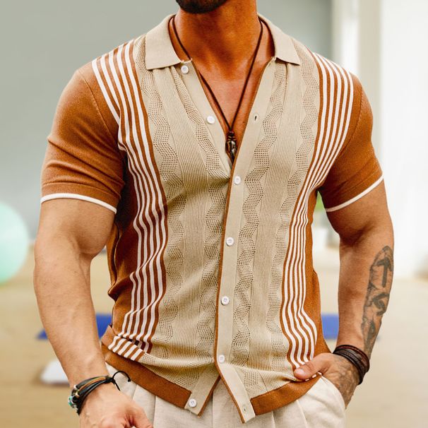 Summer New Non Pilling Ice Cool Silk Woolen Business POLO Shirt Men's Casual Knitwear SY0062_viptrois.com