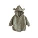 Spring And Autumn Baby Cute Bear Climbing Clothes For Boys And Girls Long Sleeved Hooded Sweatshirt With Fart One Piece Romper_viptrois.com