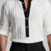 Men's Casual Knit Sweater With Half-Button Placket - Soft Breathable Fabric, Autumn Winter Fashion, Comfortable Slim Fit Pullover_viptrois.com