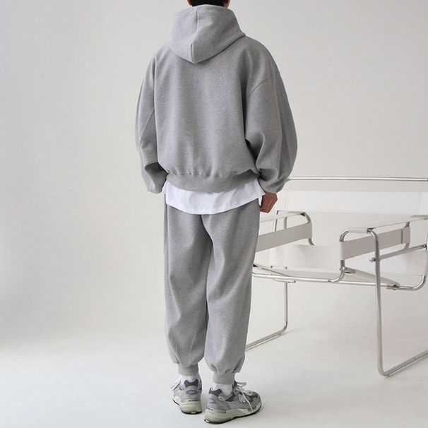 MYQ Hooded Hoodie Men's Spring Korean Version Loose Fitting Trend Pure Cotton Casual Sports Suit Leggings Two-Piece Set_viptrois.com