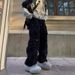 Men's Retro Fashion Casual Trousers Loose Straight Wide Leg Overalls Multi Pocket_viptrois.com