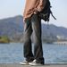2025 New Flared Jeans Men, All-Season American High Street Wide-Leg Straight Loose Pants For Men_viptrois.com