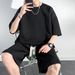 Men's Clothing Short Sleeved T Shirt Shorts Suit Men's Summer Trend Loose Casual Plus Fat Fat Men's Wear A Set_viptrois.com