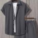 2025 Men's Pure-color Short-sleeved Suit, Fashionable And Trendy_viptrois.com