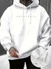 Men's Autumn And Winter Casual Fashionable Loose Hooded Sweatshirt ORIGINALS Letter Printed Warm Long Sleeved Pullover_viptrois.com