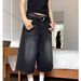 Men's American Retro Washed Denim Shorts Casual Loose Fit Five Point Streetwear Pants_viptrois.com