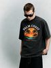 Summer New Washed Short-sleeved T-shirt, Men's Retro Palm Coast Miami Beach Sunset Print Youth Loose Casual Street Tee_viptrois.com