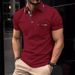 Summer New Men's Short Sleeved Polo Shirt Half Zipper Color Block Pocket Polo Shirt Fashion Casual Polo Collar Shirt_viptrois.com
