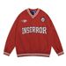 Letter Embroidery V-Neck Pullover Top Men, Ins Style American Street Fashion Casual Sports Baseball Sweatshirt, Loose_viptrois.com