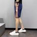 Men's Slim Fit Ice Silk Pants Trendy Striped Summer Outerwear Three-Point Shorts Popular Online Clothing_viptrois.com