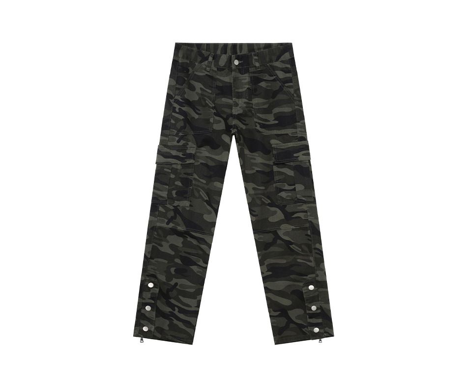 EF JEANS | 2025 New American Street Camouflage Pants Breasted Zipper Pants Tooling Jeans Trendy Men And Women_viptrois.com