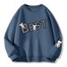 Autumn And Winter Trendy Brand High-end Loose T-shirt Fleece Thickened Bottoming Shirt Printed Sweater Men Ins_viptrois.com