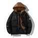 Men's Clothing Winter Cotton Coat With Hood Fake Two Piece Thick Warm Cotton Coat Men's Winter Clothing Men's Cotton Coat_viptrois.com