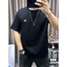 Popular Short-sleeved Slim-fitting Men's T-shirt, New Round Neck Printed Simple Summer Half-sleeved 2025 Trendy Brand T-shirt_viptrois.com
