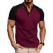 Summer Waffle Round Collar Button Casual Man Short Sleeve T-shirt Gym Clothing Men Compression Shirt Sports Designer Shirt_viptrois.com