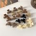 Kids Children's Hair Accessories Coffee Color Mini Small Grab Clip Small Princess Hair Clip Forehead Bangs Clip_viptrois.com