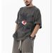 2025 Spring/Summer New Product: Eye Of Sight American Trendy Brand Retro High Street Short Sleeved T-shirt_viptrois.com
