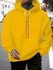 Men's Autumn And Winter Casual Fashionable Loose Hooded Sweatshirt Paris Letter Pattern Printed Warm Long Sleeved Pullover_viptrois.com