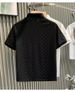 Summer Fashion European-USA Style Black/White POLO Shirts Youth/Men Polyester Pure Color Jacquard Breathable Short Sleeve Comfortable T-Shirt M-5XL_viptrois.com