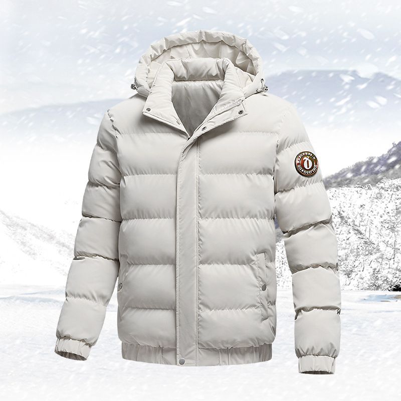 Men's Clothing New Men's Jacket Solid Color Loose Fashion Brand Hong Kong Style Men's Wear Douyin Hot Live Cross Border Men's Casual Cotton Jacket_viptrois.com