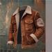 Men's Fleece Lined Zip-Up Jacket With Lapel Collar - Winter Warm Business Casual Coat For Middle-Aged Gentlemen (S-XXXXL, Coffee Brown)_viptrois.com
