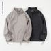 Men's & Women's Winter Half-Zip Stand Collar Fleece Pullover Sweatshirt - Cozy Lined Sherpa Fleece, Relaxed Fit, Long Sleeve, Casual Outerwear_viptrois.com
