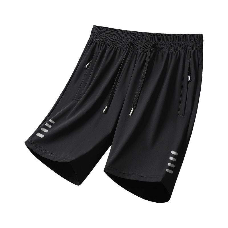 Men's Lightweight Quick-Dry Nylon Shorts - Breathable Stretch Athletic Casual 5-Inch Summer Shorts For Men (Black, Army Green, Khaki, Dark Gray)_viptrois.com