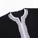 Men's Clothing Embroidered Short Sleeved Loose Robe_viptrois.com