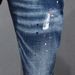 Jean Déchiré Rétro Bleu Pour Hommes, Pantalon En Denim, Slim, Peint, Style Coréen, Vintage, Décontracté_viptrois.com