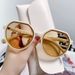 2024 New Tawny Sunglasses Ins Style Female Korean Web Red Retro Small Frame White Sunglasses Small Face_viptrois.com
