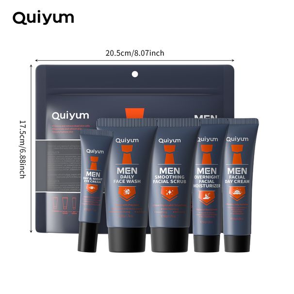 QUIYUM Men's Skin Care Set 5 Piece Set Hydrating Moisturizing Cleansing Facial Care Spot_viptrois.com