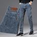 Men's Premium Straight Fit Jeans - Relaxed Comfort Stretch Denim Pants For All Seasons (Smoke Grey, Multiple Sizes)_viptrois.com