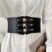 Unisex Waist Women's Decoration With Skirt Wearing A Fashionable Coat Shirt Simple Waist Accessories Elastic Wide Belt._viptrois.com