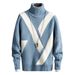 Clothing Autumn Winter New Jacquard Thickened High Neck Pullover Knitted Men's Base Sweater_viptrois.com
