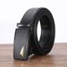Men's Automatic Buckle Belt Fashionable Casual PU Scratch Resistant Trouser Belt Without Standard Iron Buckle Street Goods_viptrois.com